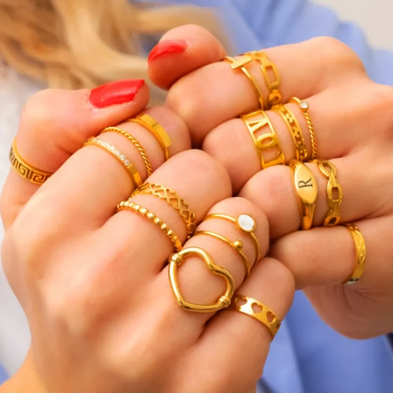 Finaste Bolletjes ring gold plated Online