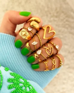 Finaste Bolletjes ring gold plated Online