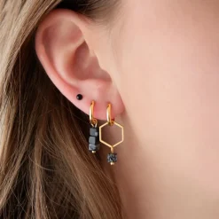 Finaste Bolletjes stud oorbellen zwart Clearance