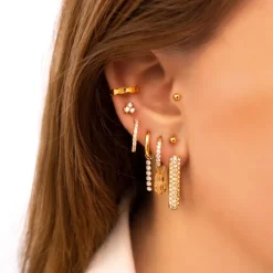Finaste Bolletjes Stud Oorbellen goud kleurig Sale