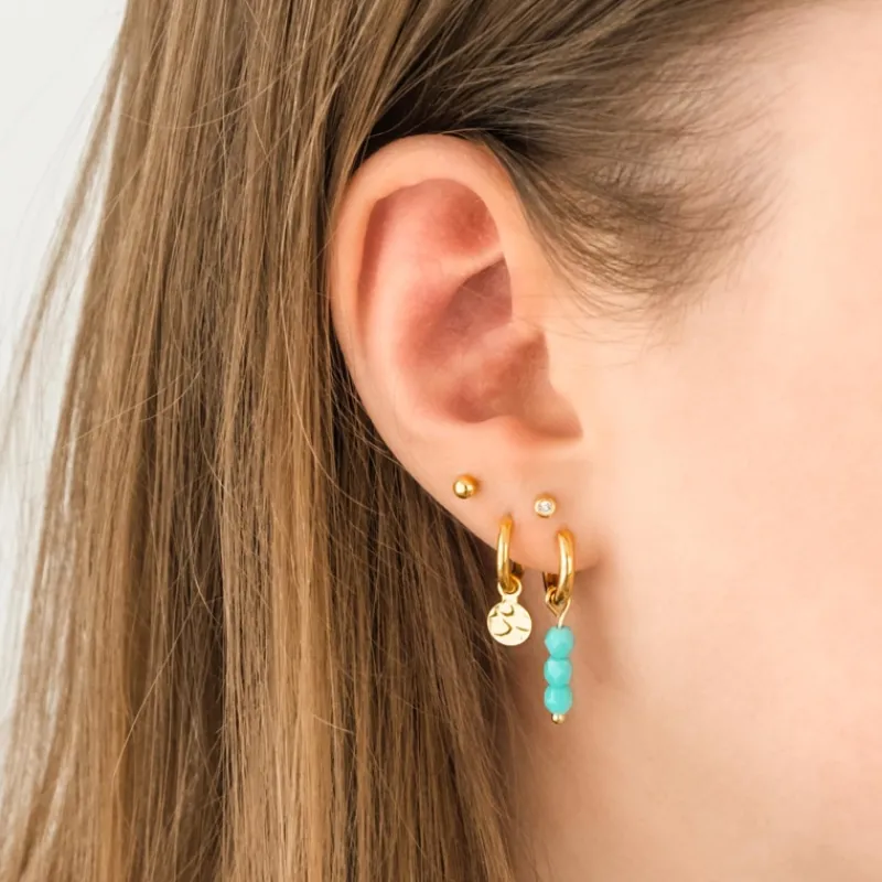 Finaste Bolletjes Stud Oorbellen goud kleurig Sale