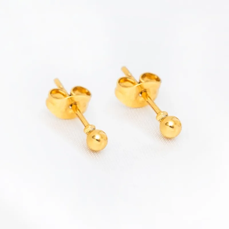 Finaste Bolletjes Stud Oorbellen goud kleurig Sale