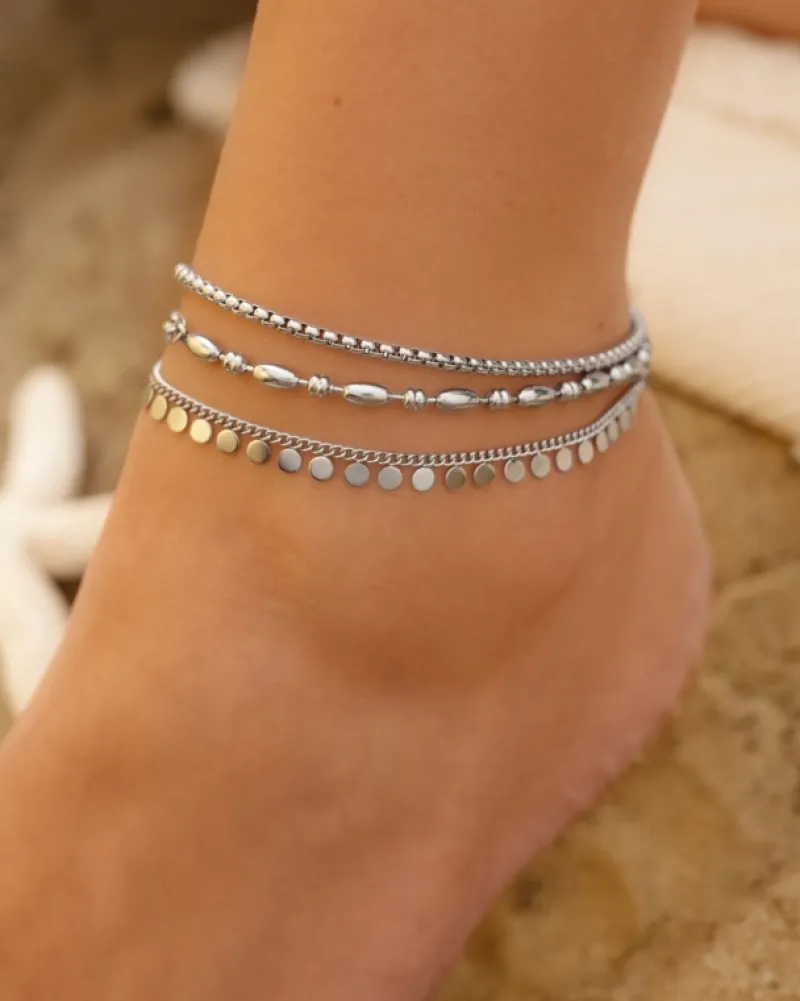 Finaste Box chain enkelbandje New
