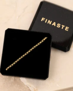 Finaste Box chain enkelbandje goudkleurig Hot