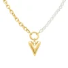Finaste Chain & pearl ketting met hartje goudkleurig New