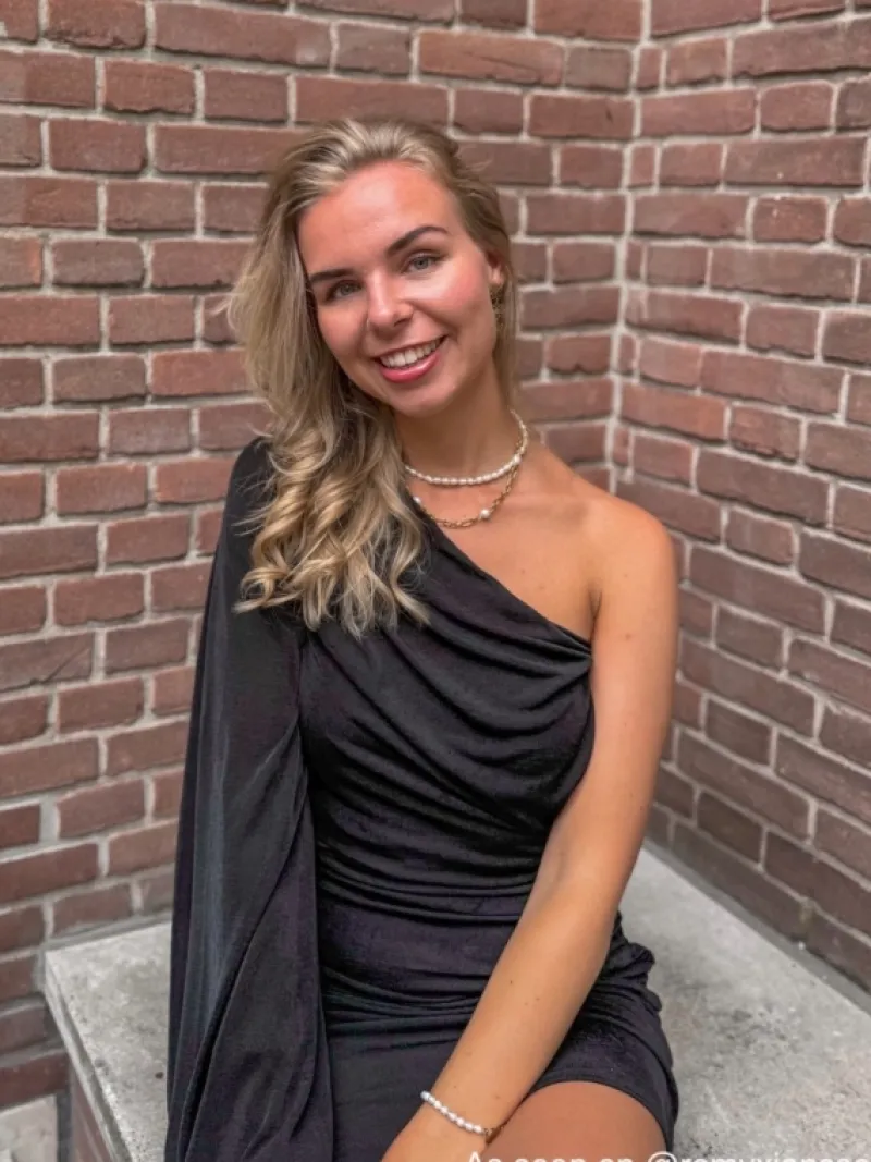Finaste Chain and pearl necklace goudkleurig Clearance