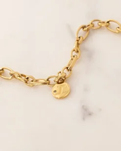 Finaste Chain armband met shiny initial goudkleurig Fashion