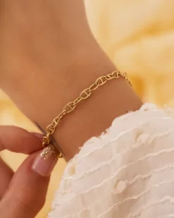 Finaste Chain bracelet eyecatcher mini goudkleurig Sale
