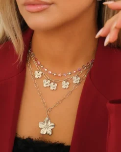 Finaste Chain ketting met bloem Hot
