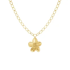 Finaste Chain ketting met bloem goudkleurig Hot