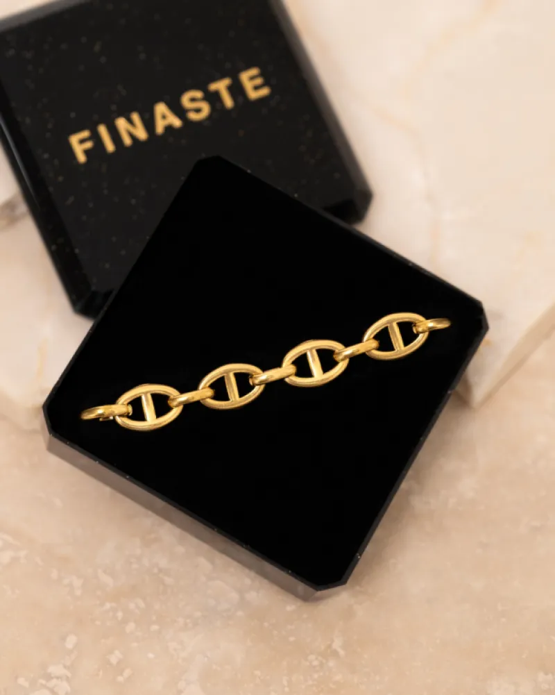 Finaste Chain necklace eyecatcher goldplated Discount