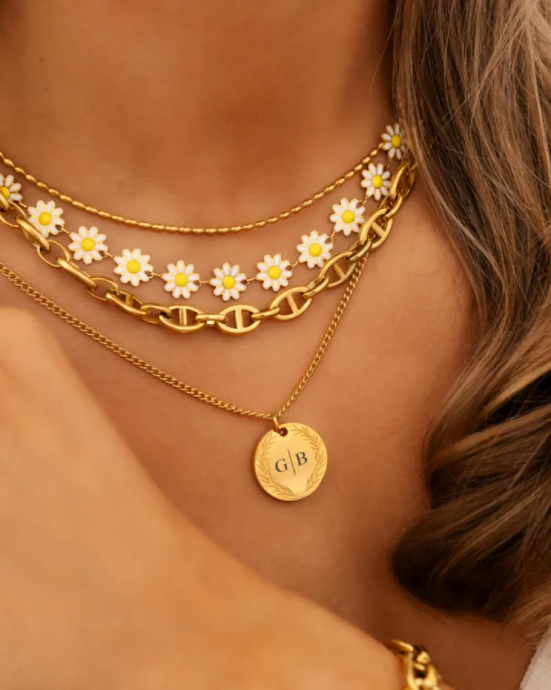 Finaste Chain necklace eyecatcher goldplated Discount