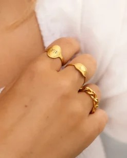 Finaste Chain ring goud kleurig Outlet