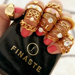 Finaste Chain ring goud kleurig Outlet