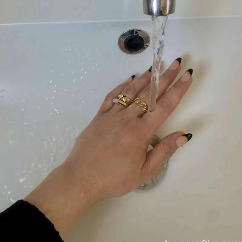Finaste Chain ring goud kleurig Outlet