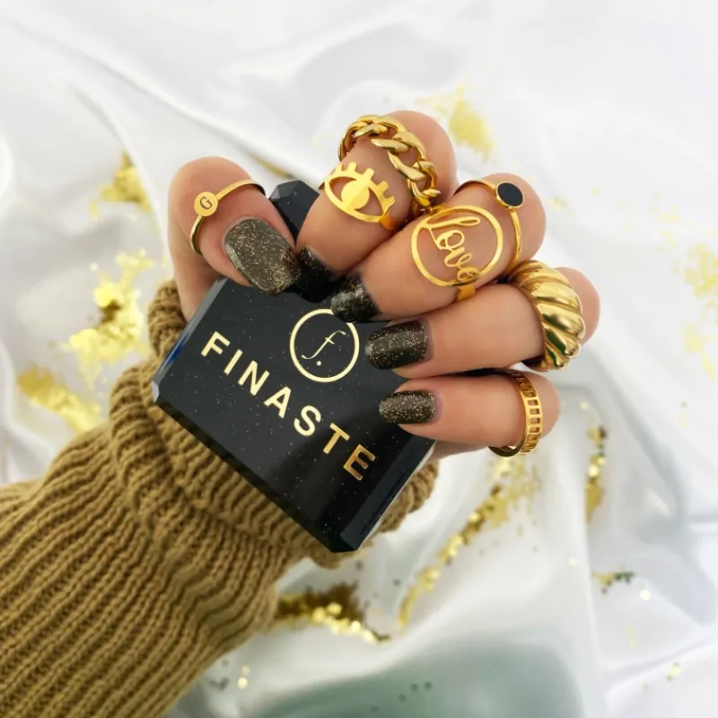 Finaste Chain ring goud kleurig Outlet