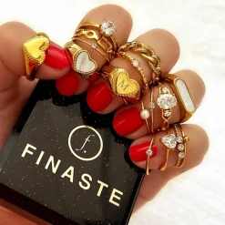 Finaste Chain ring goud kleurig Outlet