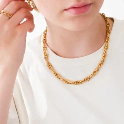 Finaste Chain ring goud kleurig Outlet