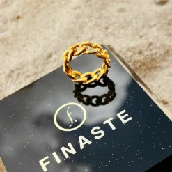 Finaste Chain ring goud kleurig Outlet
