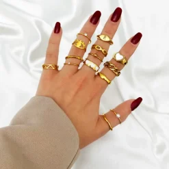 Finaste Chain ring goud kleurig Outlet