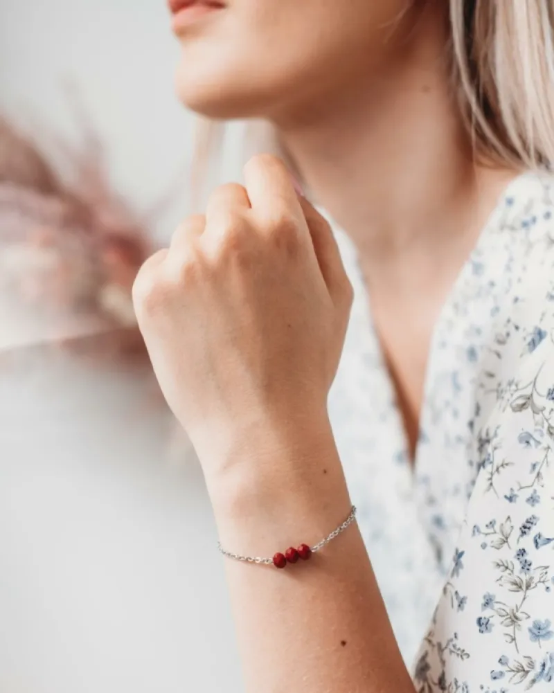 Finaste Charming armband bordeaux Sale