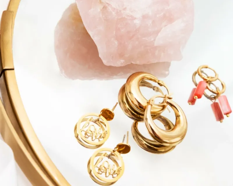 Finaste Chunky creolen kleur goud Fashion
