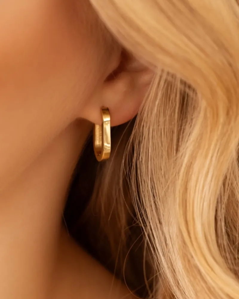 Finaste Chunky hoops goudkleurig Clearance
