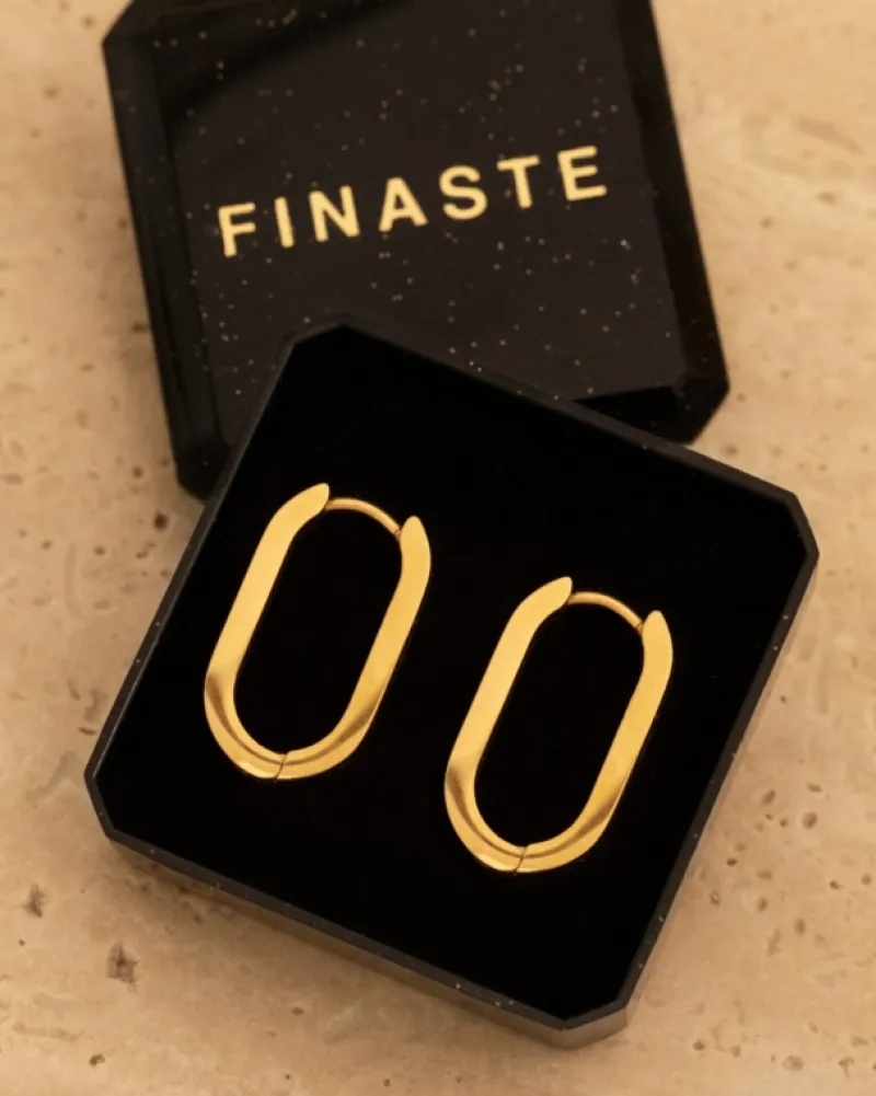 Finaste Chunky hoops goudkleurig Clearance