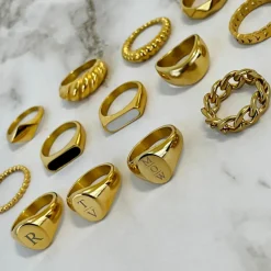 Finaste Chunky musthave ring kleur goud Sale