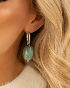Finaste Chunky oorringen met turquoise steen Best
