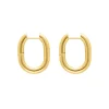 Finaste Chunky oval hoop earrings goldplated New