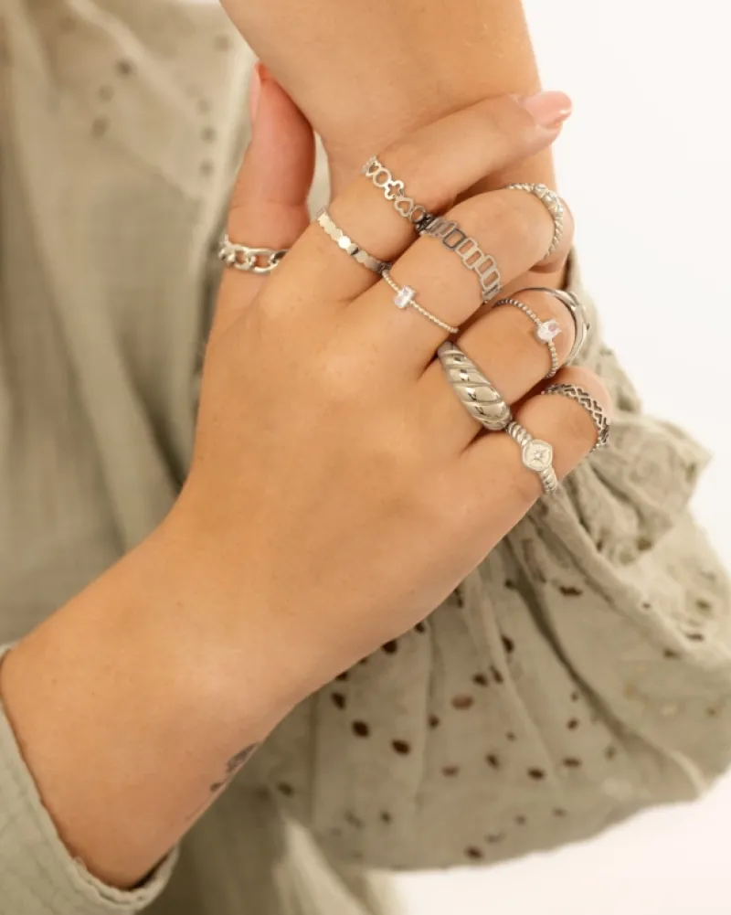 Finaste Chunky ring croissant Sale