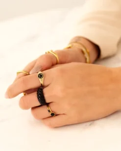 Finaste Chunky Ring Croissant Zwart Online