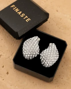 Finaste Chunky teardrop oorbellen met steentjes Hot