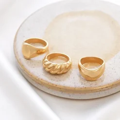 Finaste Chunky zegelring goud kleurig Online