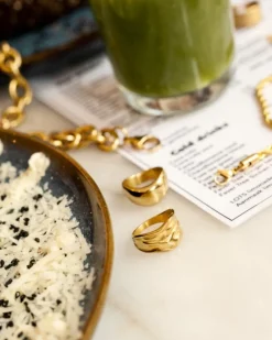 Finaste Chunky zegelring goud kleurig Online
