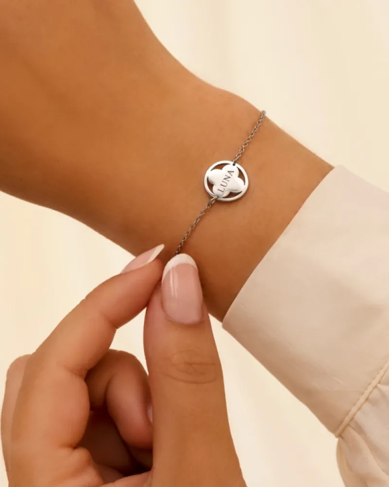 Finaste Clover armband graveren New