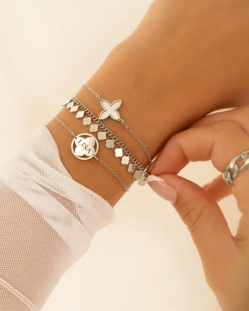 Finaste Clover armband graveren New