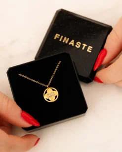 Finaste Clover ketting graveren goudkleurig Hot
