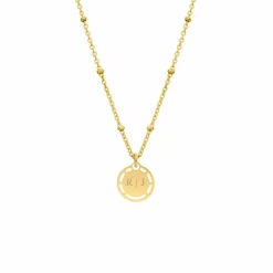 Finaste Coin ketting met naam kleur goud Discount