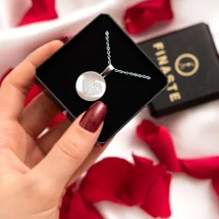 Finaste Coin ketting met vingerafdruk hartje Discount