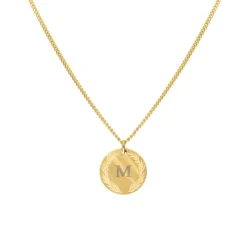 Finaste Coin necklace 1 initial goldplated Hot