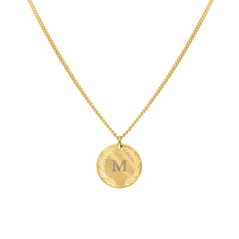 Finaste Coin necklace 1 initial goldplated Hot