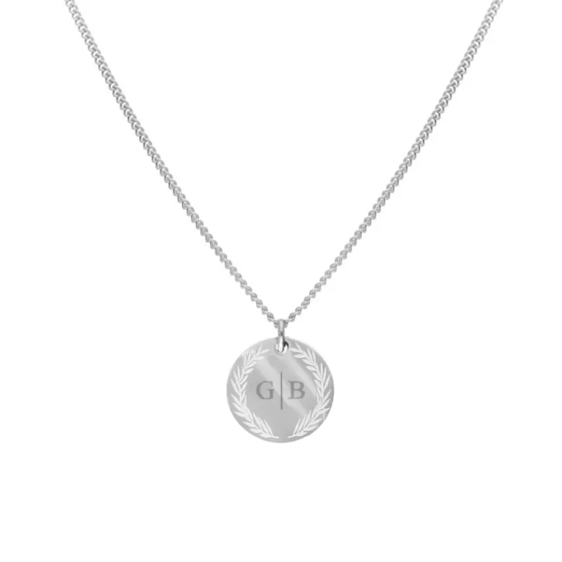 Finaste Coin necklace 2 initials Outlet