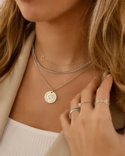 Finaste Coin necklace 4 initials Best
