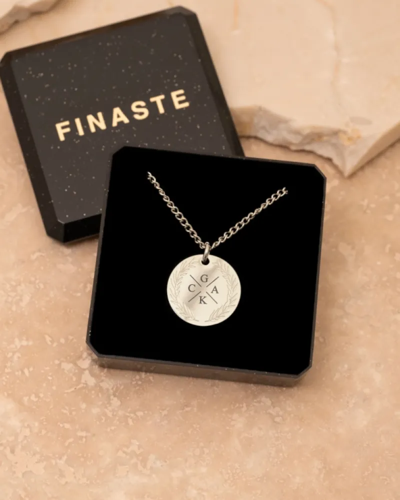 Finaste Coin necklace 4 initials Best