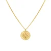 Finaste Coin necklace 4 initials goldplated Online