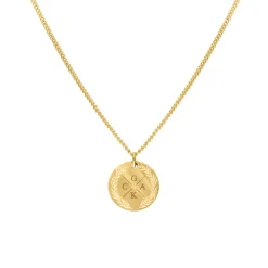 Finaste Coin necklace 4 initials goldplated Online