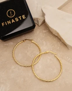 Finaste Creolen twisted goudkleurig Online