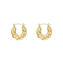 Finaste Croissant hoops goudkleurig Best